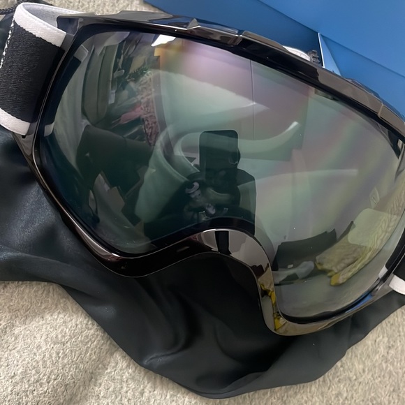 - - MENS  BLACK SNOW MOBILE SKI SNOWBOARDING SNOW ACTIVITIES GOOGLES *NEW* - Picture 9 of 9